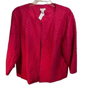 Chico's Bold Red Quilted Jacket